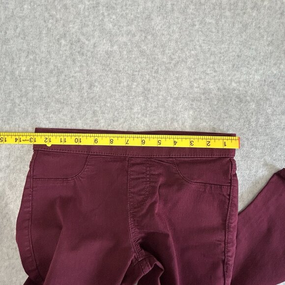 NO BOUNDARIES Skinny Pants XS/XCH(1) Wine Stretch Pull-On Low Rise - Picture 7 of 11